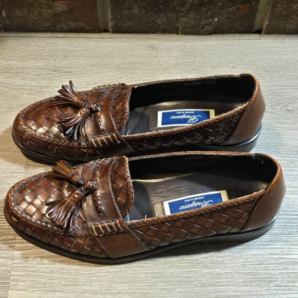 Vintage Bragano Italy Shoes Mens Sz 9.5 Brown Leather Dress Shoes Tassel Loafers main image 8